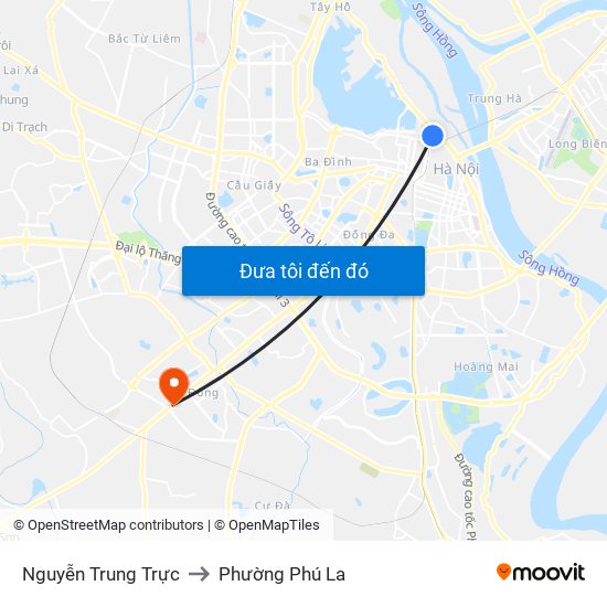 Nguyễn Trung Trực to Phường Phú La map