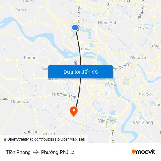 Tiền Phong to Phường Phú La map