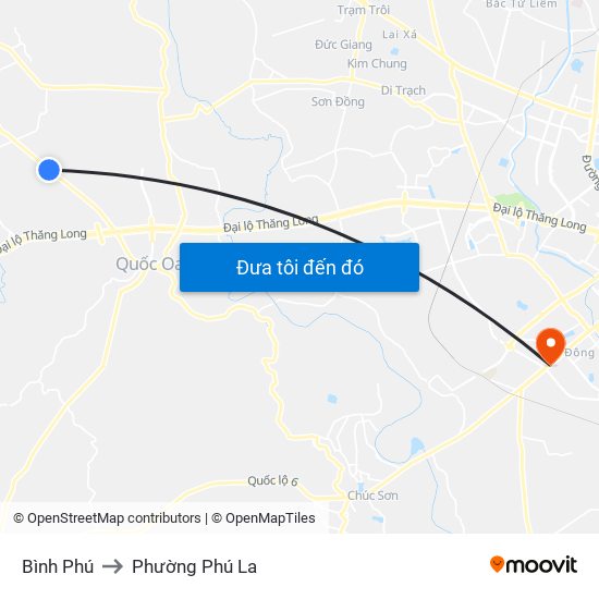Bình Phú to Phường Phú La map