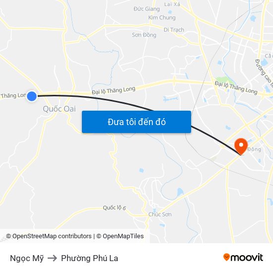 Ngọc Mỹ to Phường Phú La map