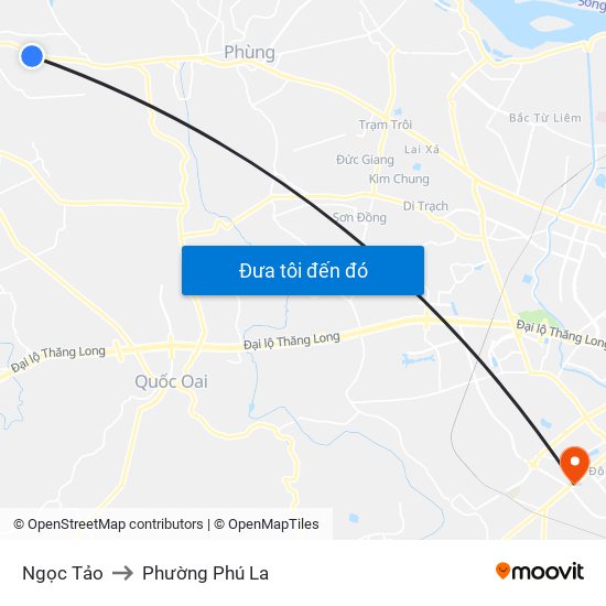 Ngọc Tảo to Phường Phú La map