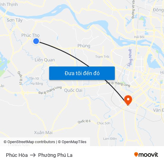 Phúc Hòa to Phường Phú La map