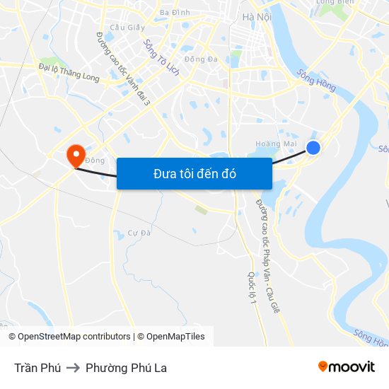 Trần Phú to Phường Phú La map