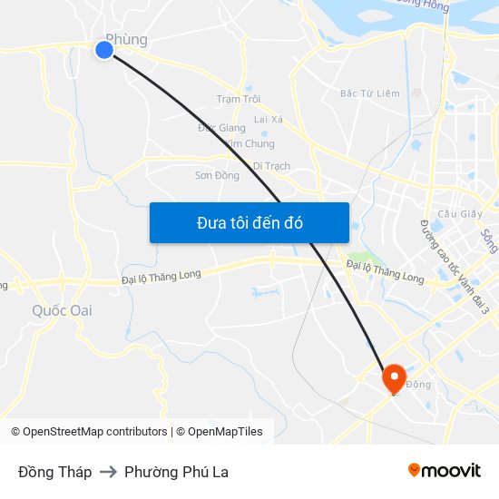 Đồng Tháp to Phường Phú La map