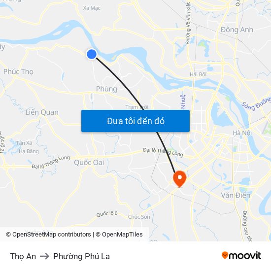 Thọ An to Phường Phú La map