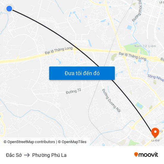 Đắc Sở to Phường Phú La map