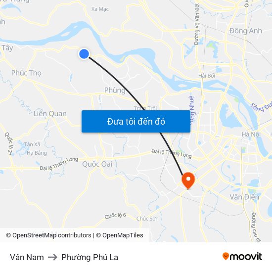 Vân Nam to Phường Phú La map