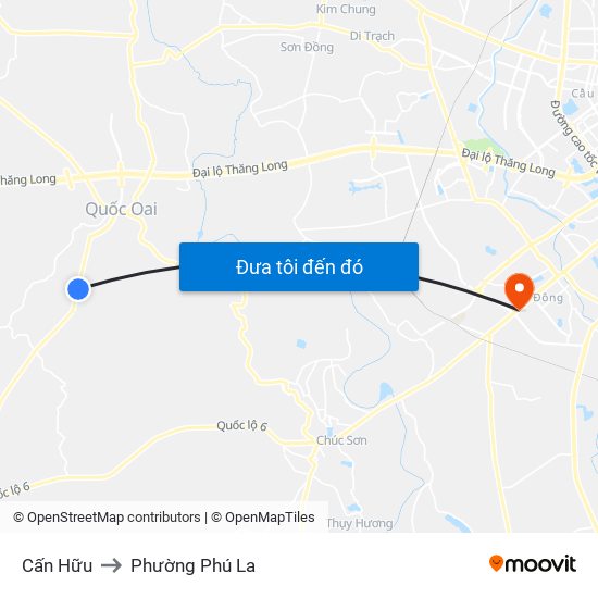 Cấn Hữu to Phường Phú La map