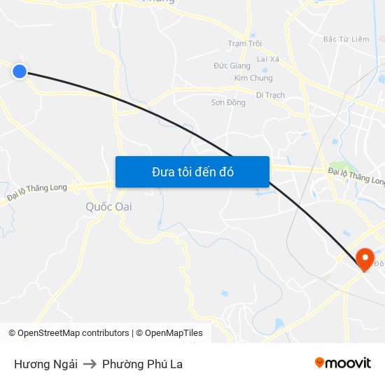 Hương Ngải to Phường Phú La map