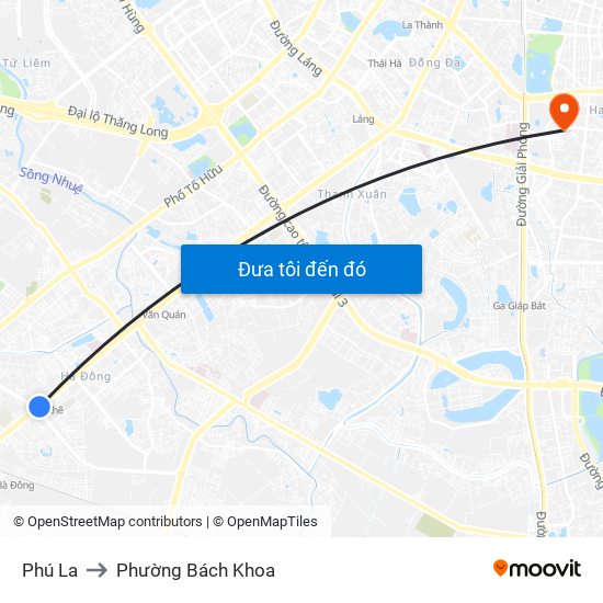 Phú La to Phường Bách Khoa map