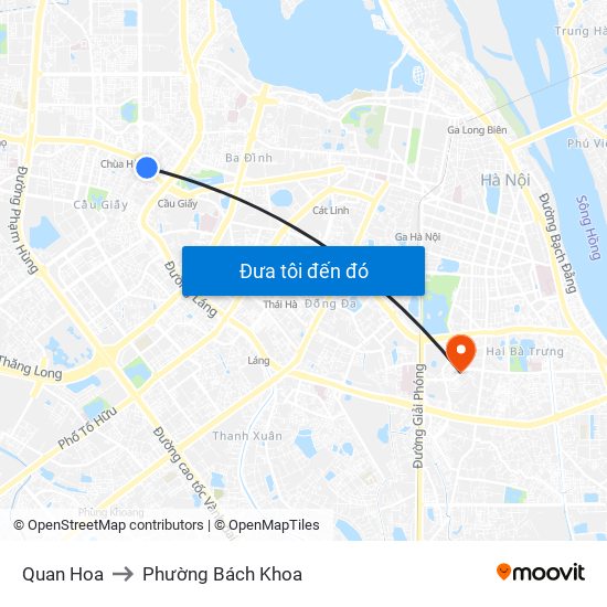 Quan Hoa to Phường Bách Khoa map
