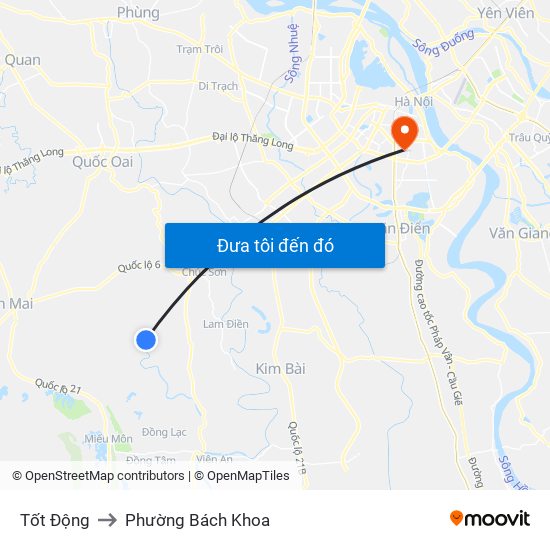 Tốt Động to Phường Bách Khoa map