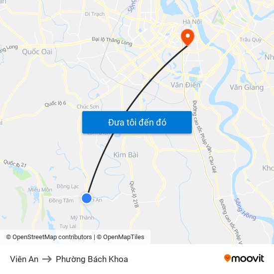 Viên An to Phường Bách Khoa map