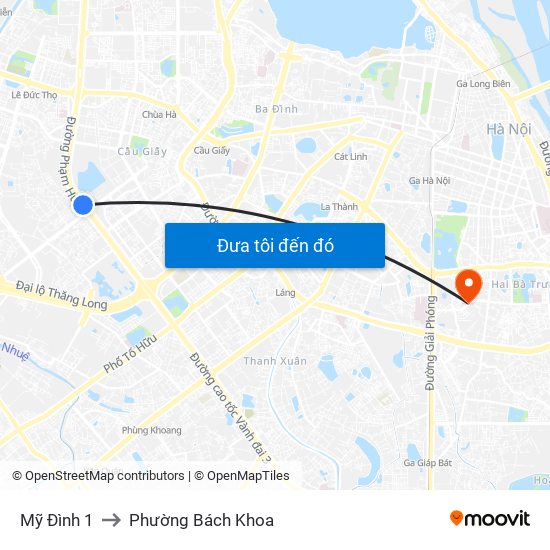 Mỹ Đình 1 to Phường Bách Khoa map