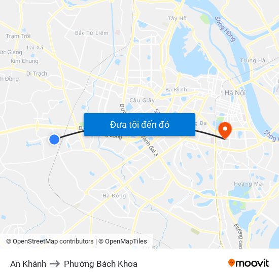 An Khánh to Phường Bách Khoa map