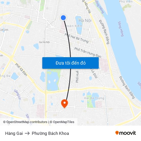 Hàng Gai to Phường Bách Khoa map