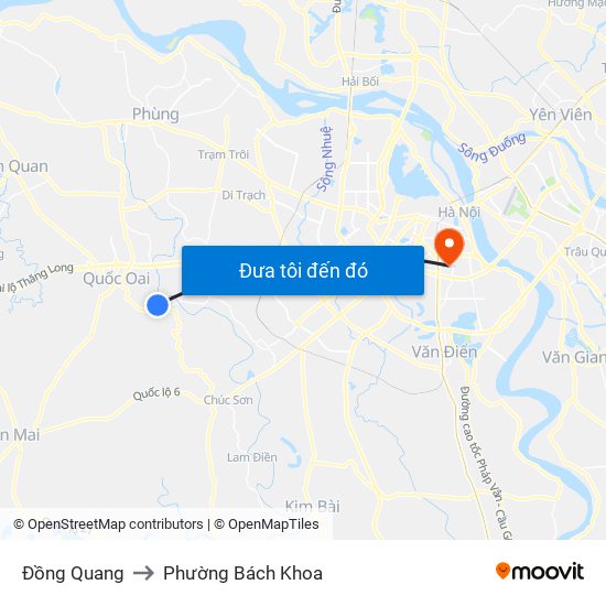 Đồng Quang to Phường Bách Khoa map