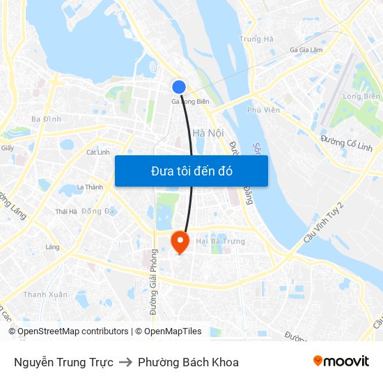 Nguyễn Trung Trực to Phường Bách Khoa map