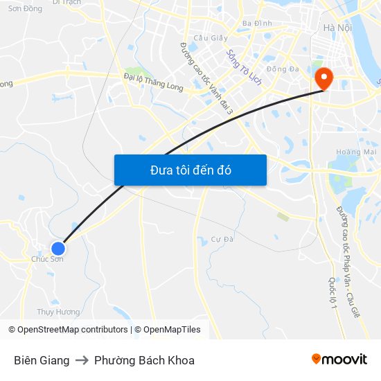 Biên Giang to Phường Bách Khoa map