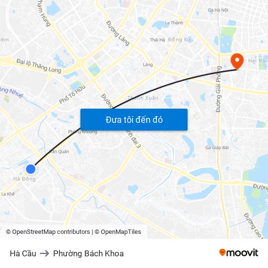 Hà Cầu to Phường Bách Khoa map