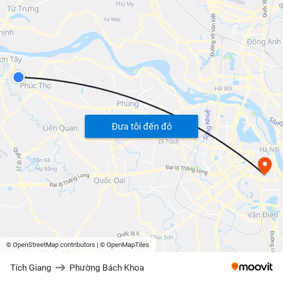 Tích Giang to Phường Bách Khoa map