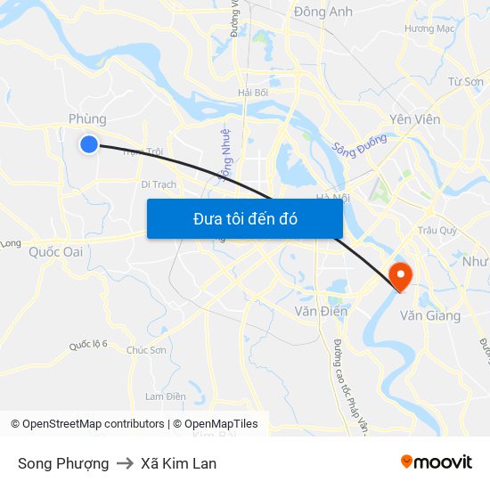 Song Phượng to Xã Kim Lan map