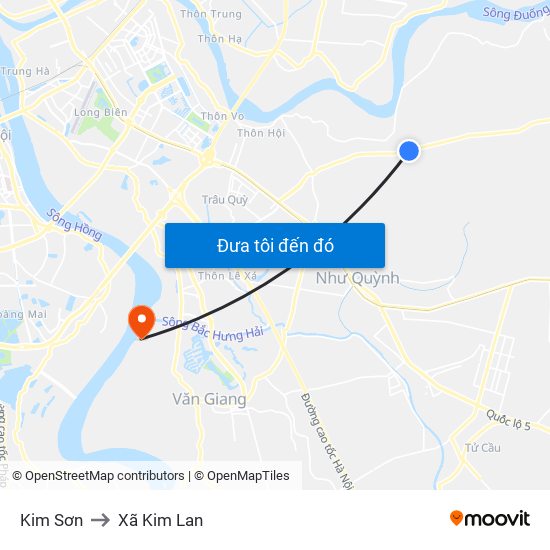 Kim Sơn to Xã Kim Lan map
