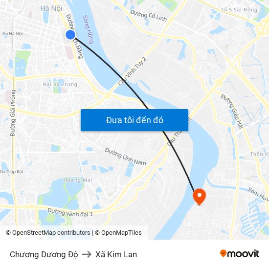 Chương Dương Độ to Xã Kim Lan map