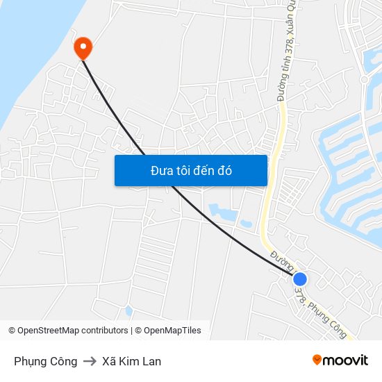 Phụng Công to Xã Kim Lan map