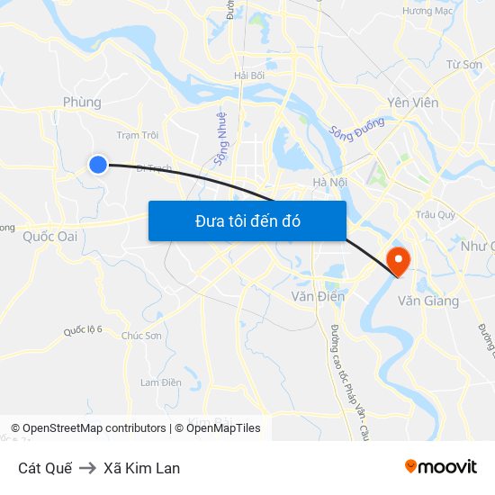 Cát Quế to Xã Kim Lan map