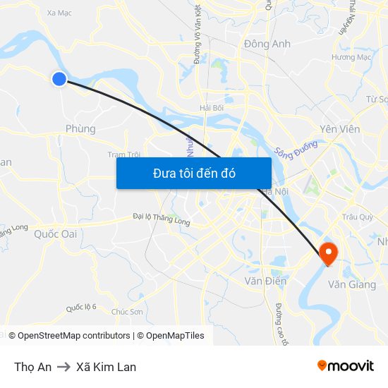 Thọ An to Xã Kim Lan map