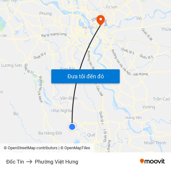 Đốc Tín to Phường Việt Hưng map