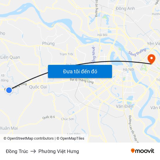 Đồng Trúc to Phường Việt Hưng map