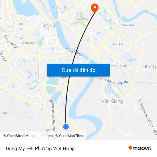 Đông Mỹ to Phường Việt Hưng map