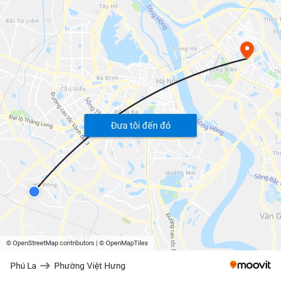 Phú La to Phường Việt Hưng map