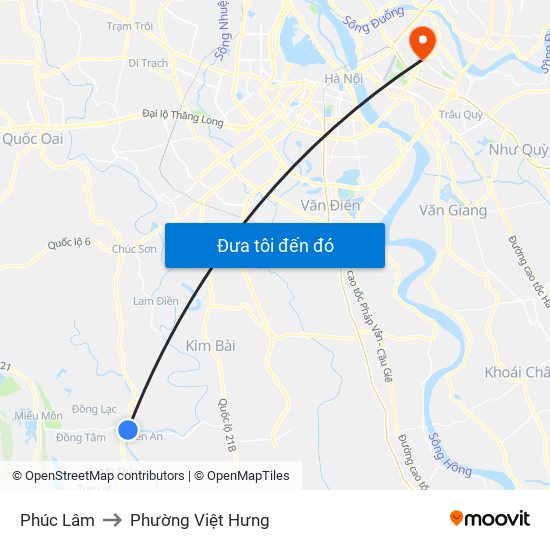 Phúc Lâm to Phường Việt Hưng map