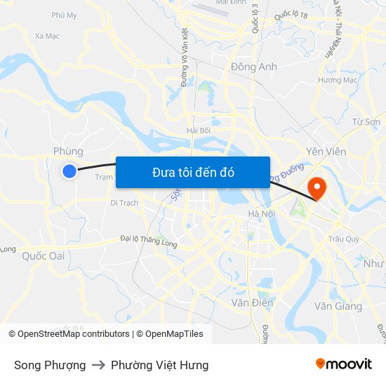 Song Phượng to Phường Việt Hưng map