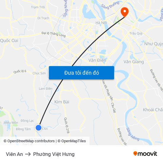 Viên An to Phường Việt Hưng map