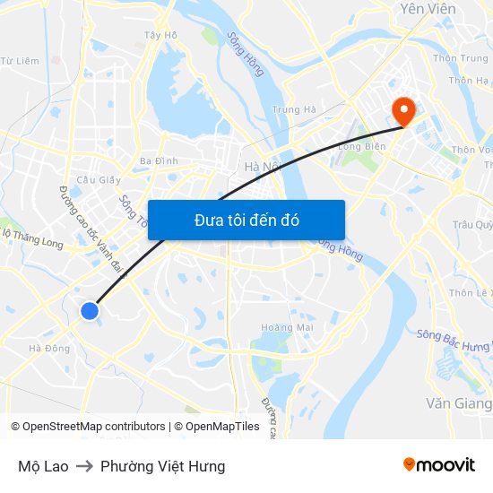 Mộ Lao to Phường Việt Hưng map