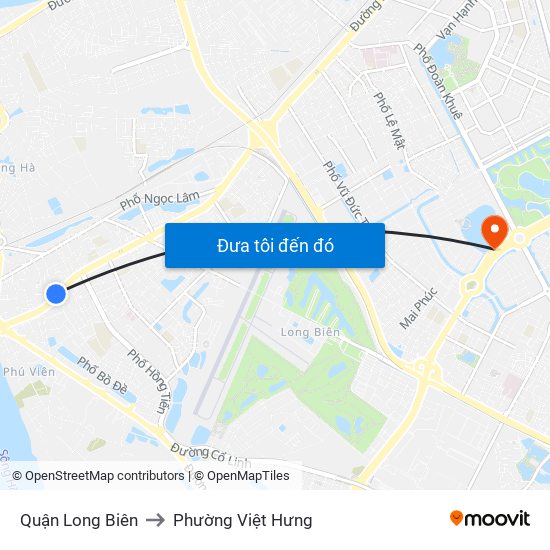 Quận Long Biên to Phường Việt Hưng map