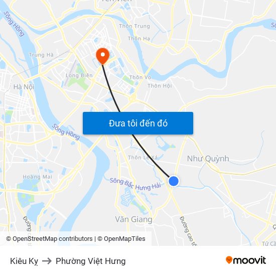 Kiêu Kỵ to Phường Việt Hưng map