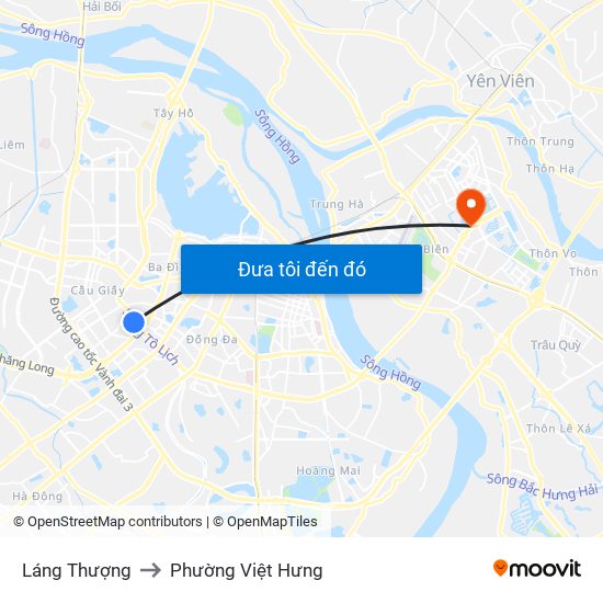 Láng Thượng to Phường Việt Hưng map