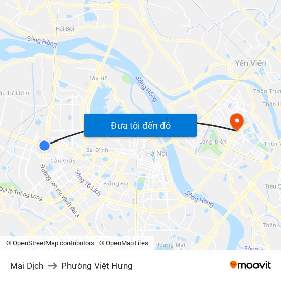 Mai Dịch to Phường Việt Hưng map