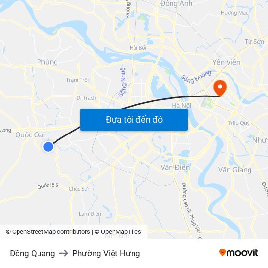 Đồng Quang to Phường Việt Hưng map