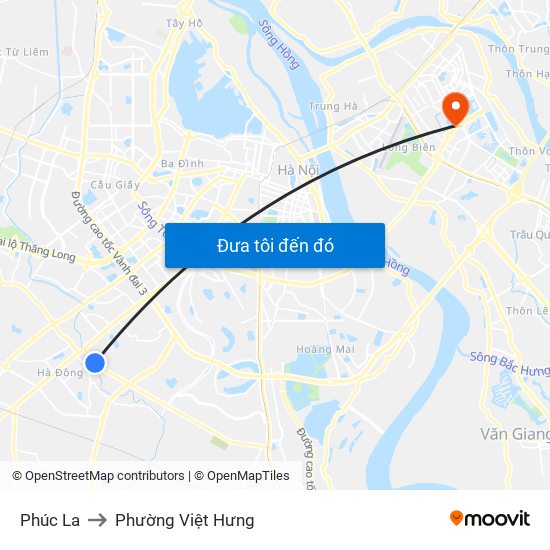 Phúc La to Phường Việt Hưng map