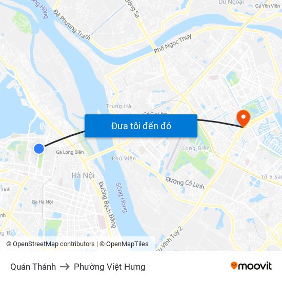 Quán Thánh to Phường Việt Hưng map