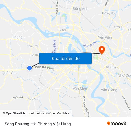 Song Phương to Phường Việt Hưng map