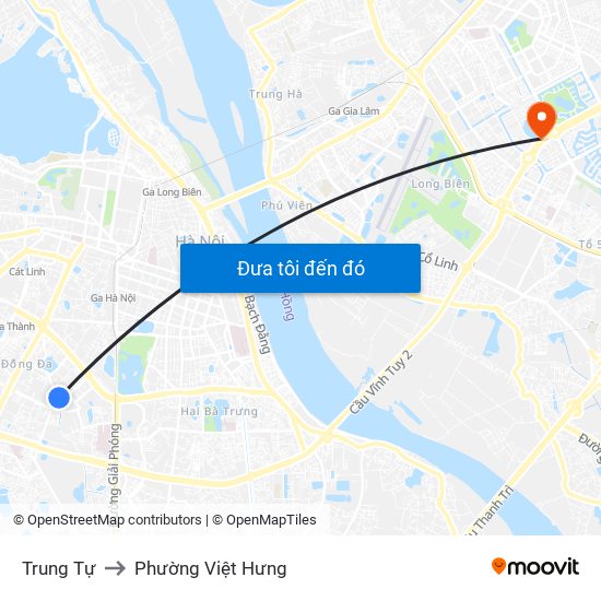 Trung Tự to Phường Việt Hưng map