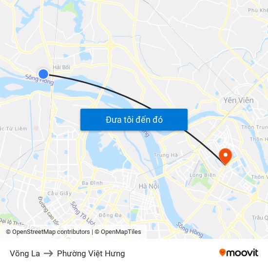 Võng La to Phường Việt Hưng map