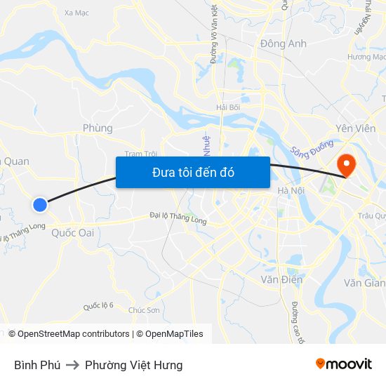 Bình Phú to Phường Việt Hưng map